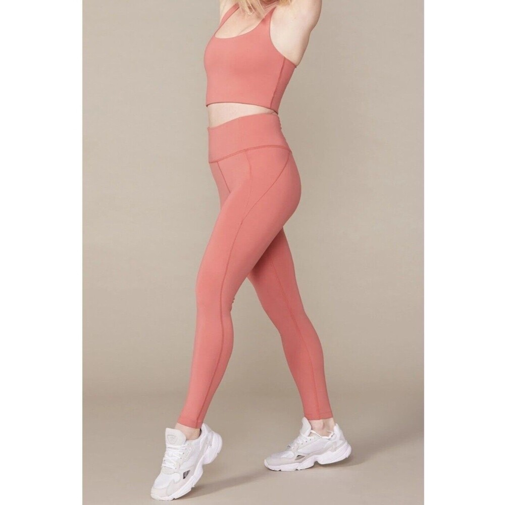 Girlfriend Collective High-Rise Leggings Womens Large Stretch Pink workout gym